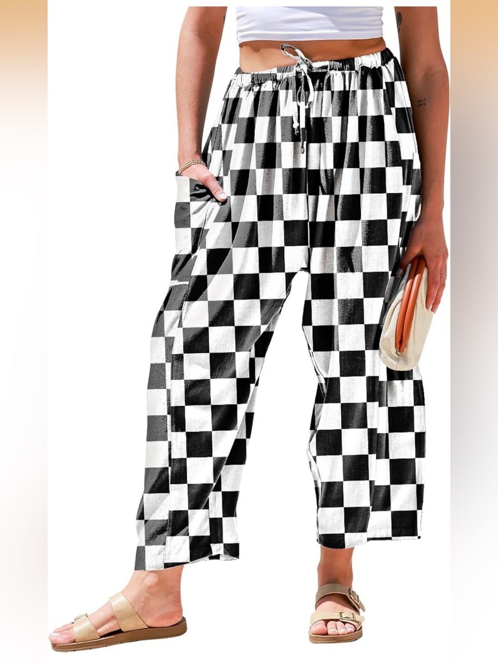 Linen Wide Leg Pants Casual Loose Palazzo Harem Pants M. 2753/bb17-1